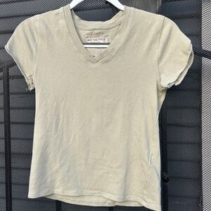 We The Free sage green V-Neck Tee